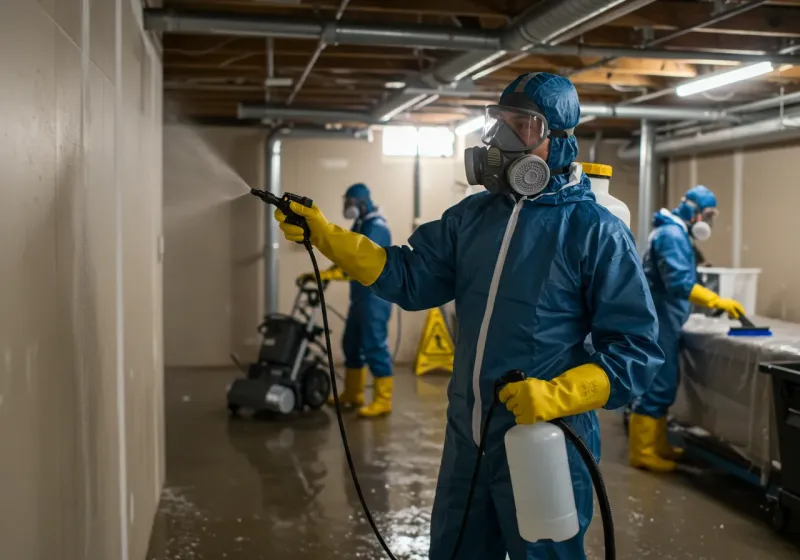 Basement Sanitization and Antimicrobial Treatment process in Churchill, PA