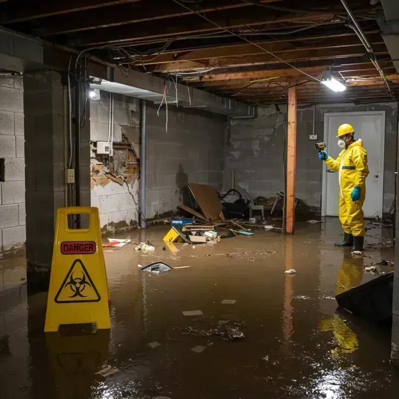 Flooded Basement Electrical Hazard in Churchill, PA Property